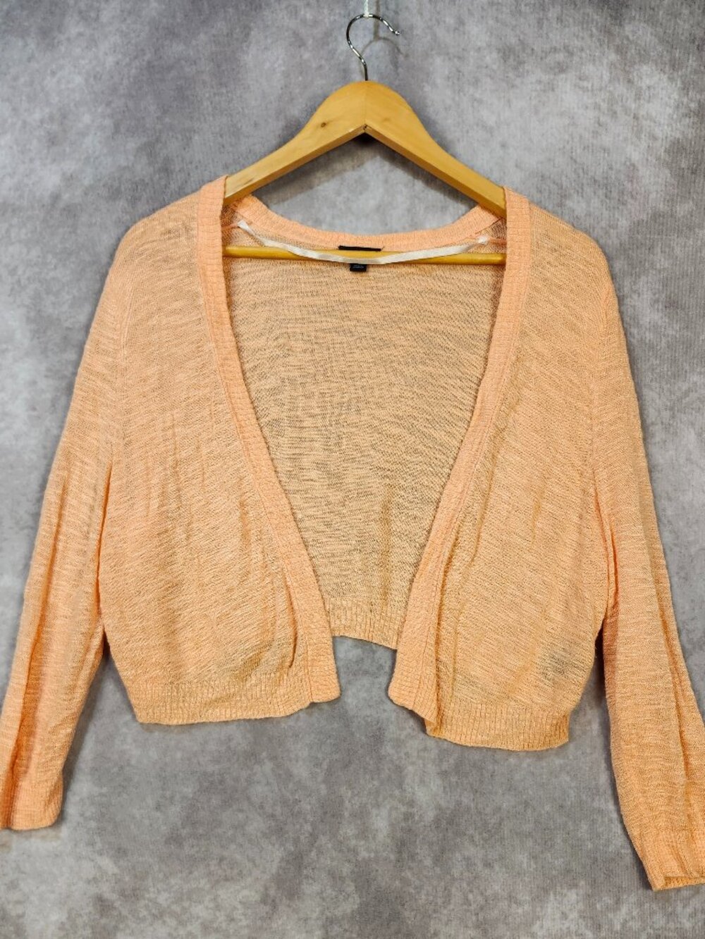 Torrid Coral Long Sleeved Lightweight Cropped Cardigan Plus Size 1